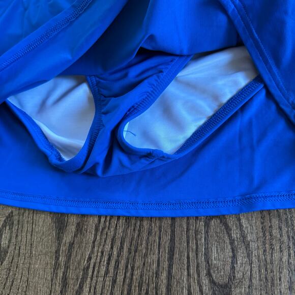 Lands End Womens Solid Royal Blue Swim Skirt Attached Brief Suit Bottom Size 10 - Picture 4 of 8